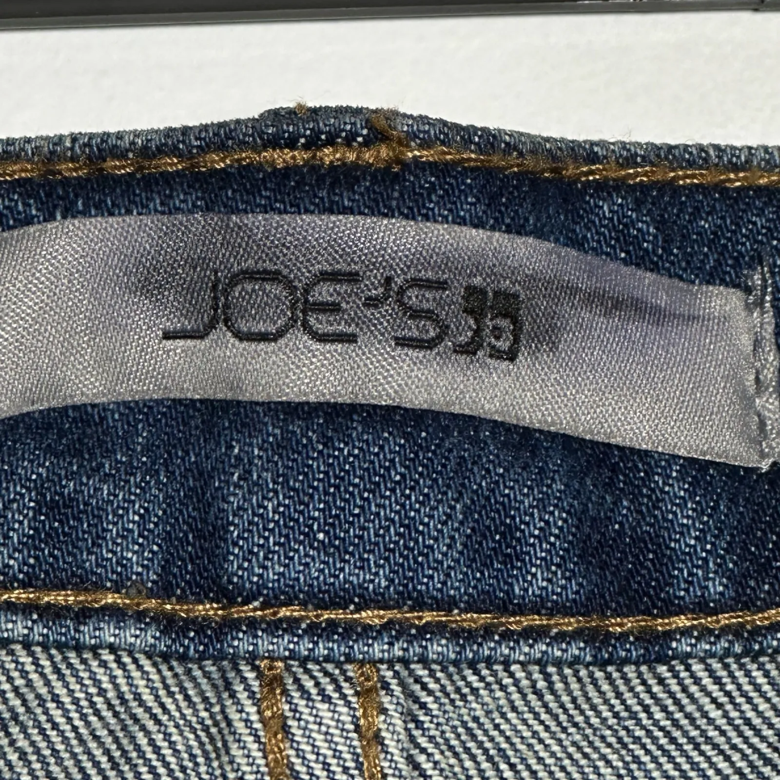 JOES JEANS High Rise Midi Skirt Blue Denim Raw Hem Size 30 - Image 6