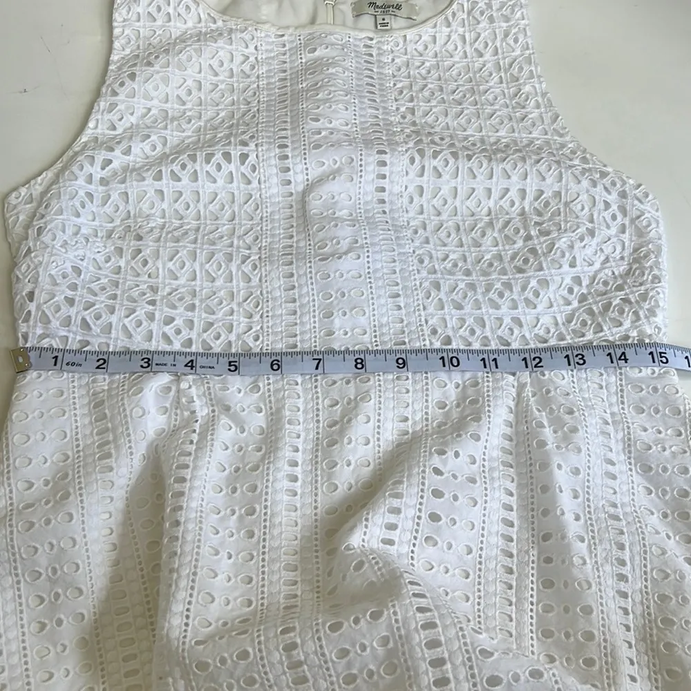 Madewell White Eyelet Trail Mini Dress - Image 9