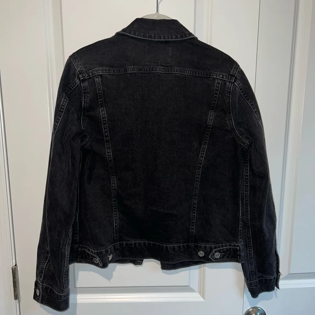 Lucky Brand Black Washed Dark Denim Jacket - Image 8