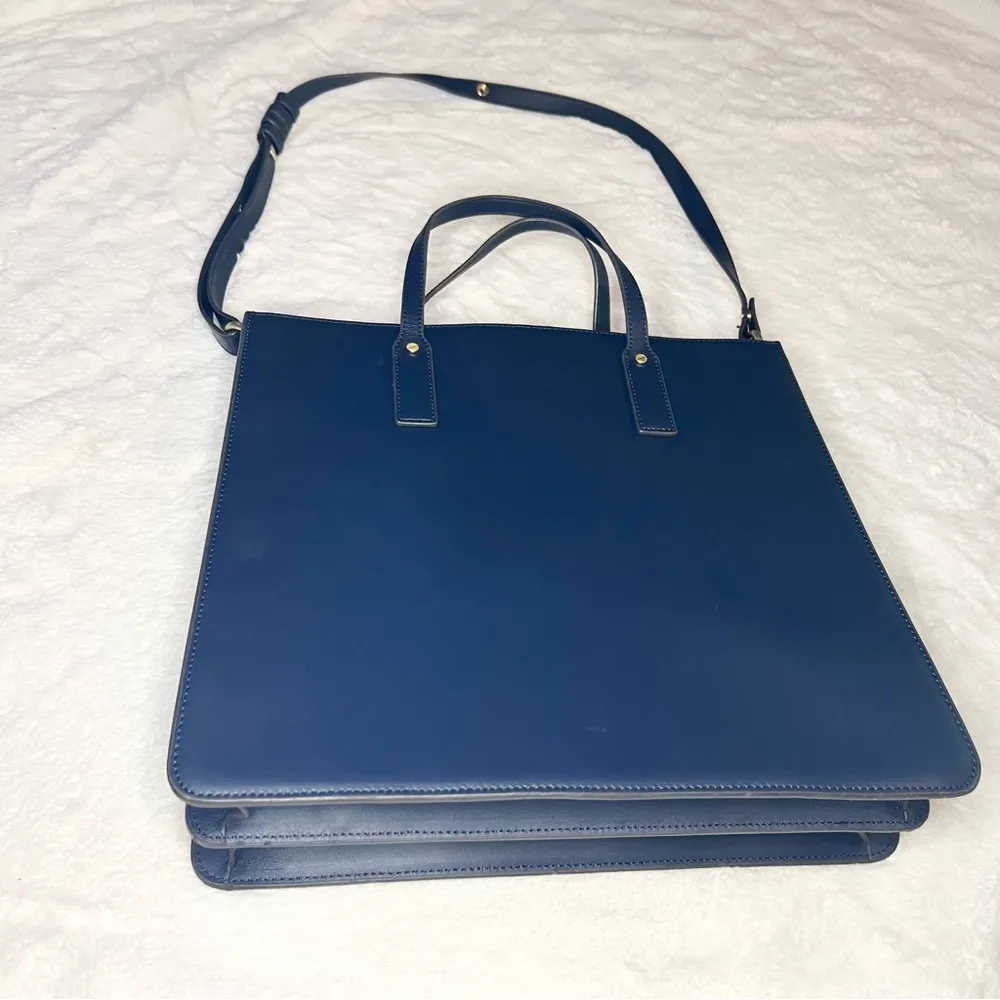 Aimee Kestenberg Mariah Triple Entry Tote Bag in Royal Navy Blue - Image 11