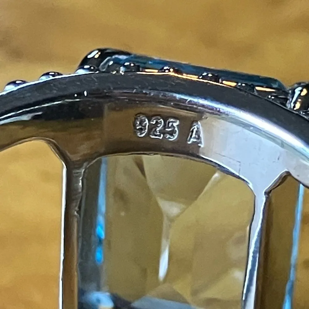 Sky Blue Topaz Sterling Silver Ring Size 5.75 - Image 5