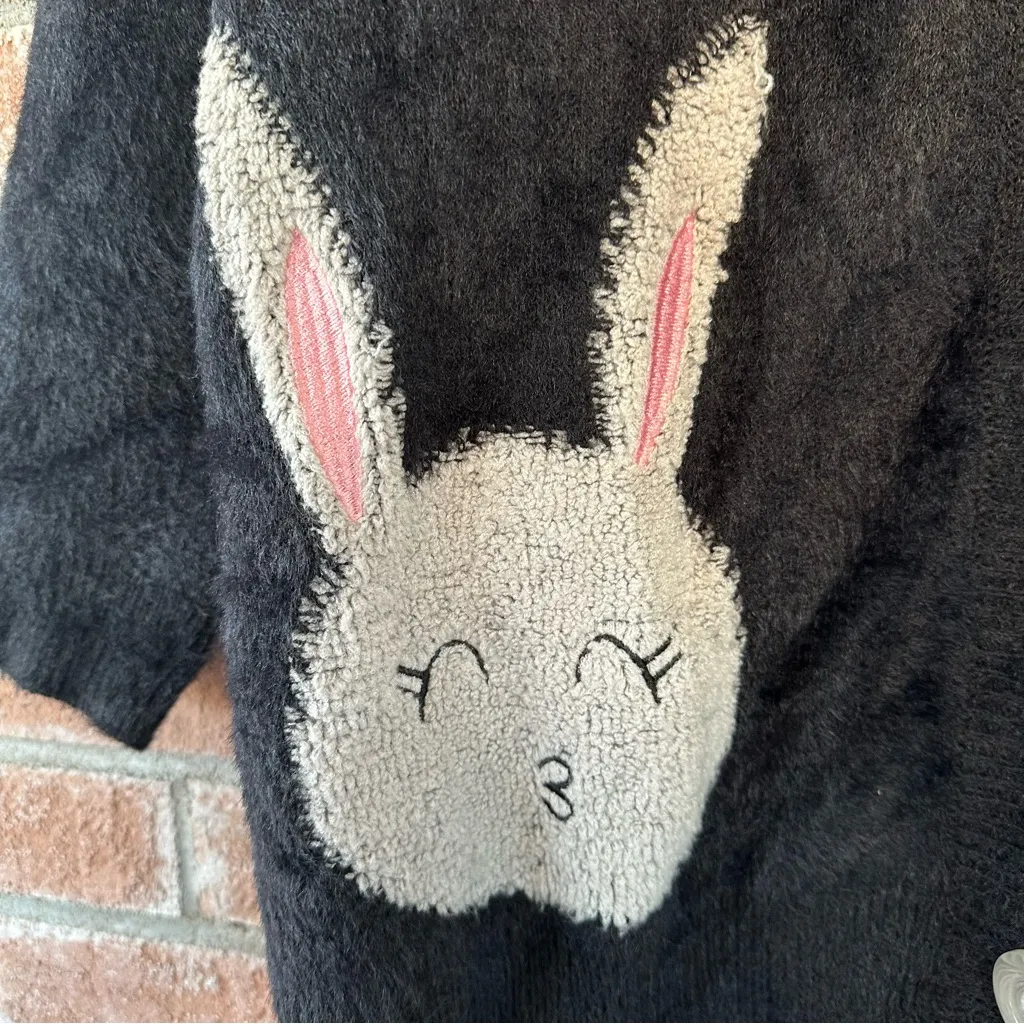Aelfric Eden Bunny Rabbit Cardigan Sweater Unisex Medium Oversize Easter Novelty - Image 4