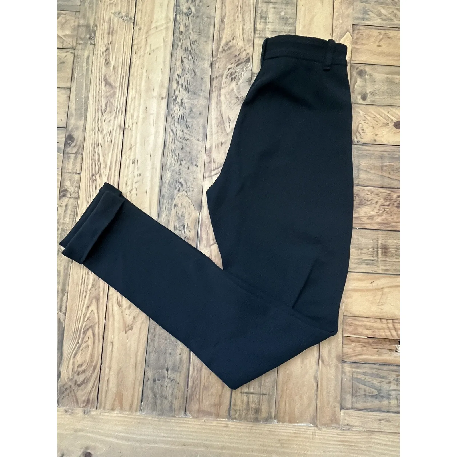 #3 Women s Black Stretch Knit Equestrian Riding Pants by Thalian, Sz: 28 - Image 6