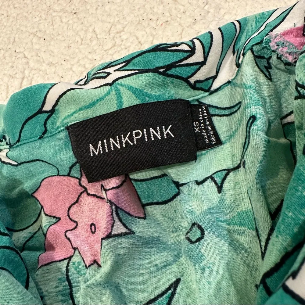 revolve minkpink sweet surrender tropical pajamas set size extra small - Image 4