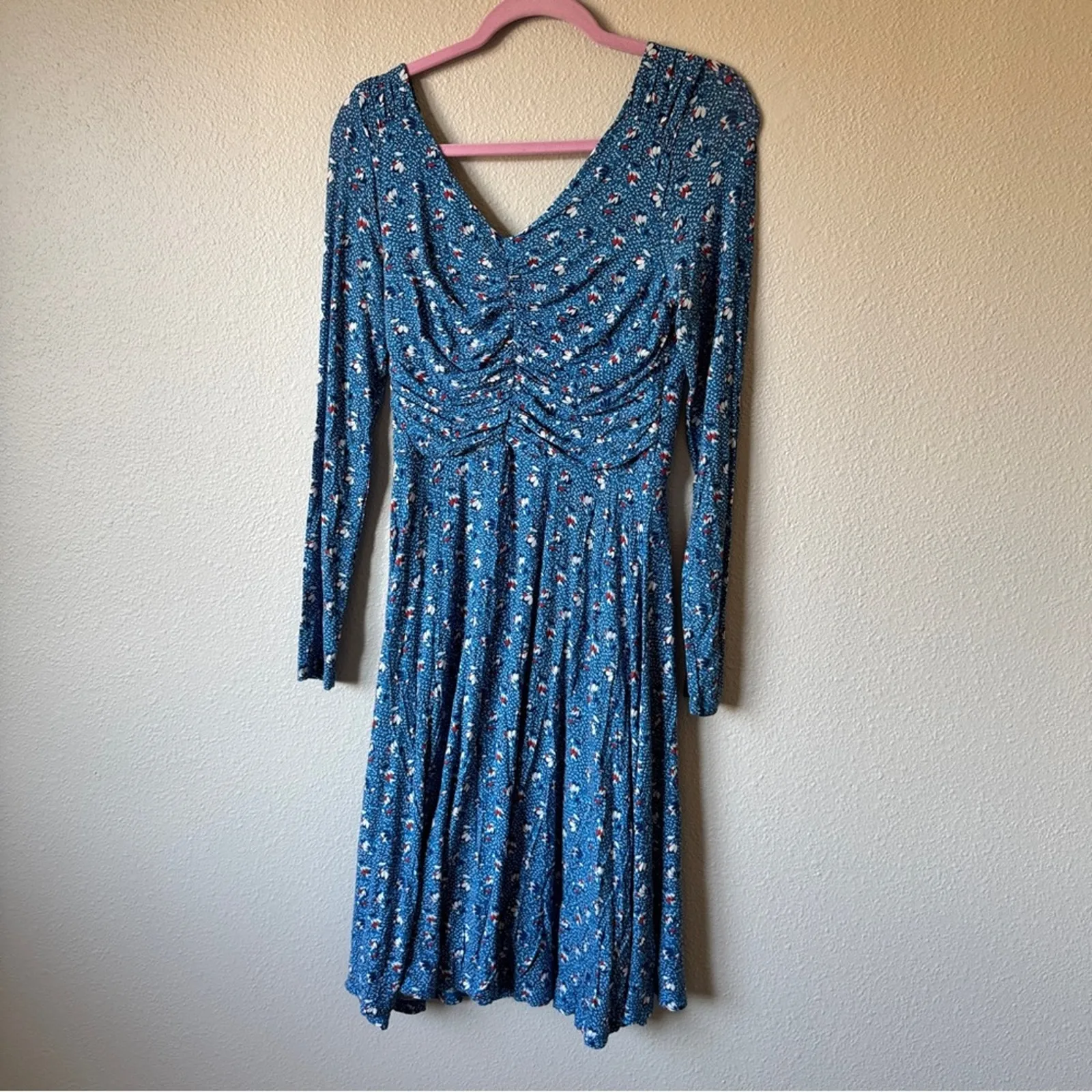 Boden Blue Surplus Print Georgia Mini Dress Womens 10 Casual Comfort Summer - Image 8