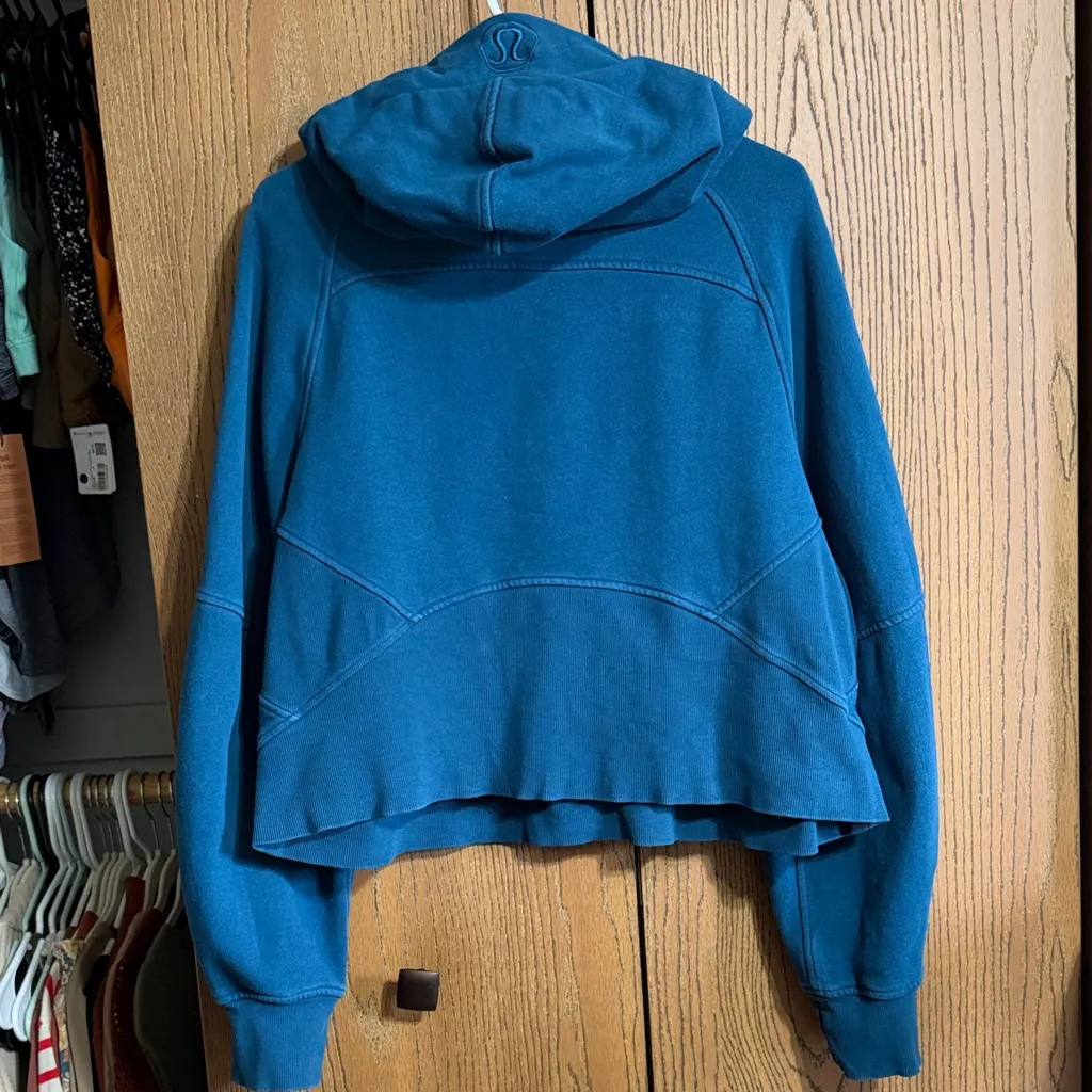 Lululemon Scuba Oversized 1/2 Zip Hoodie Sz:M/L Blue Borealis - Image 7