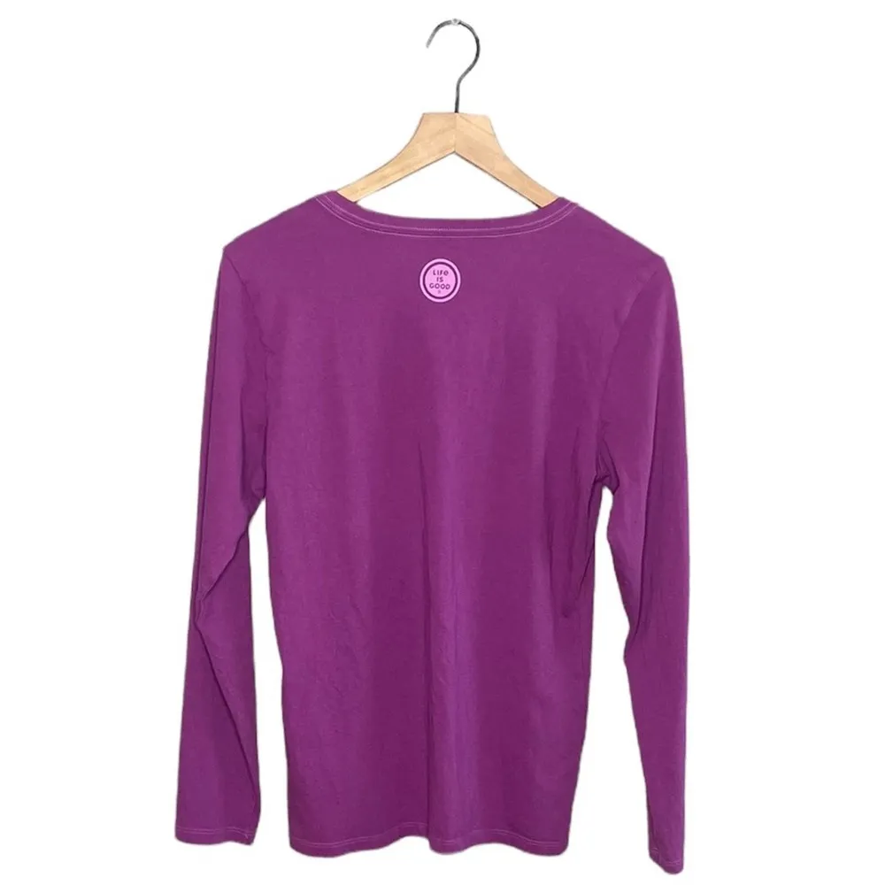 Life is Good ‘Eat Drink and Be Merry’ Long Sleeve Graphic Tee Size Small - Image 6