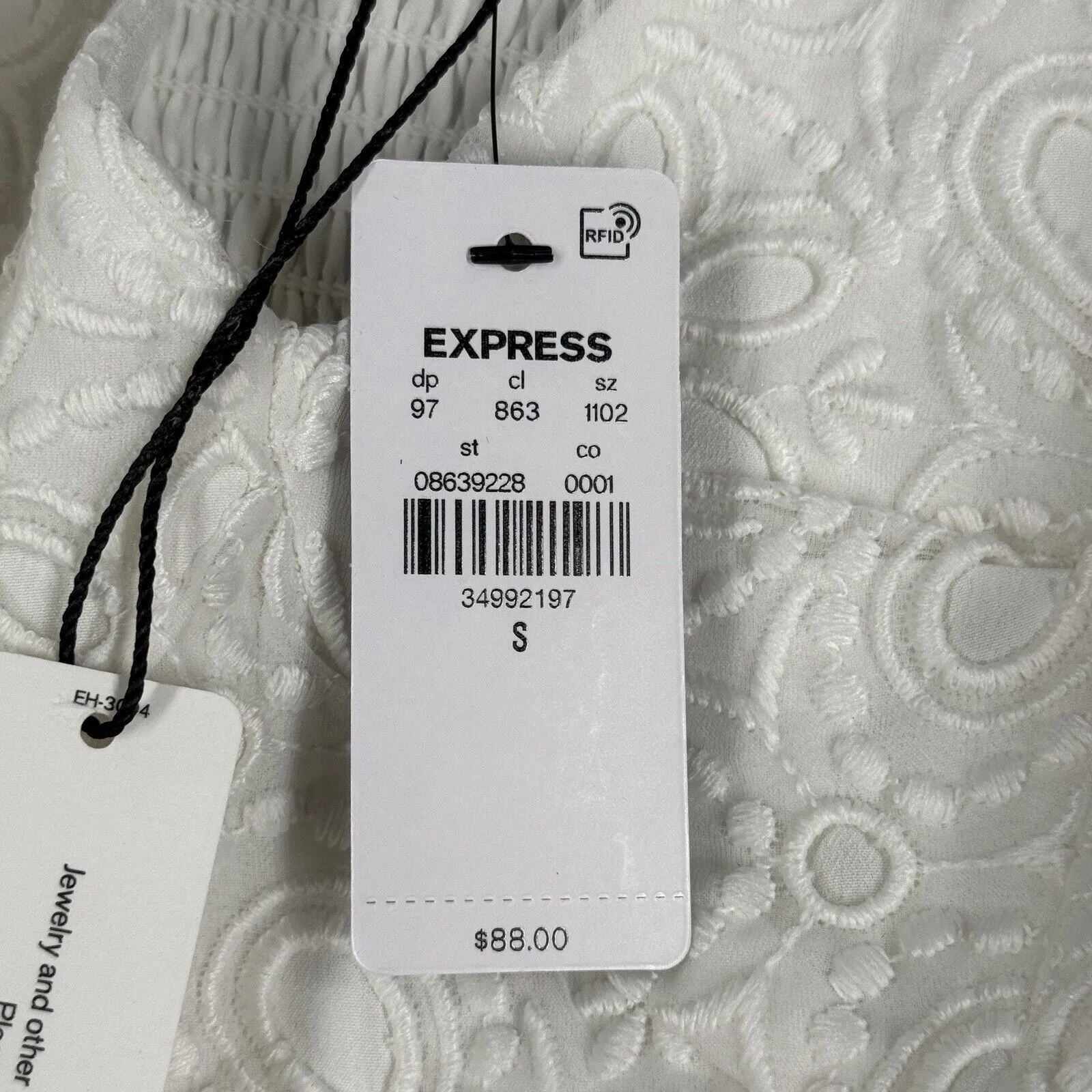 Express Shirt Womens Small White Babydoll Ruffle Romantic Feminine Neutral Fairy - Image 8