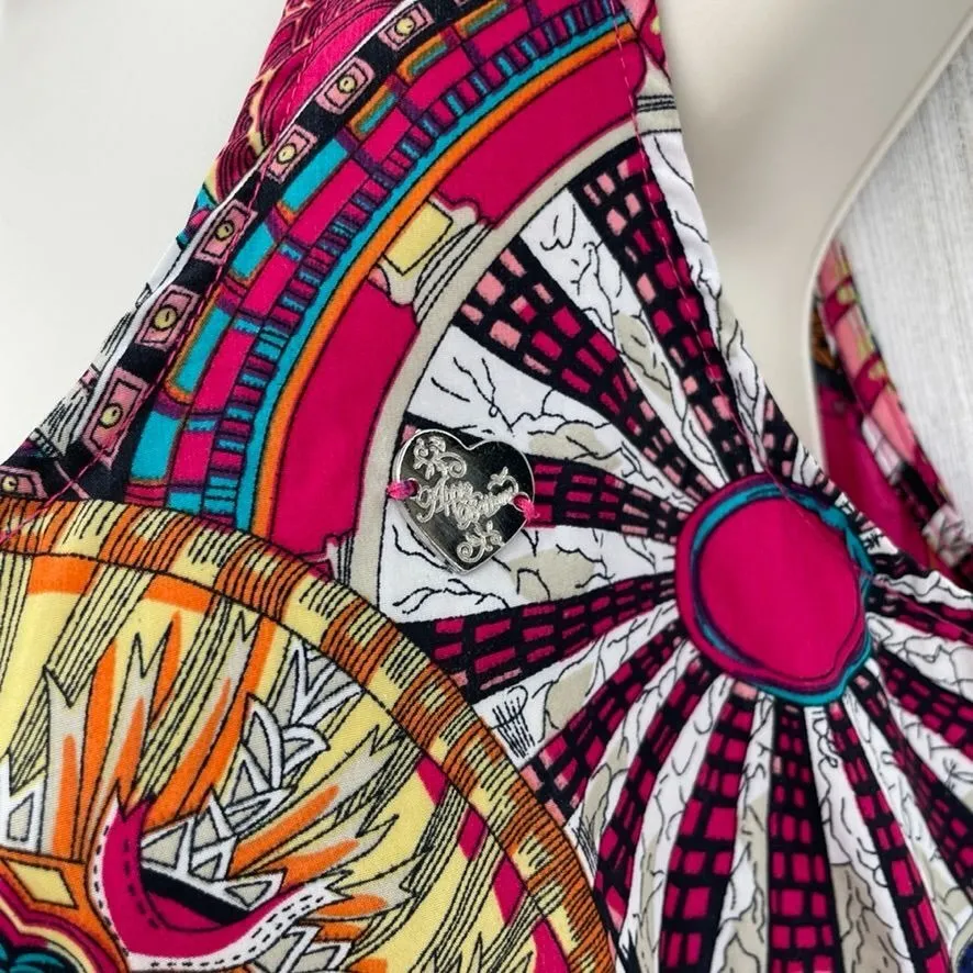 Hippie Bottoms High Low Dress Womens Medium Pink Polyester Boho - Image 3