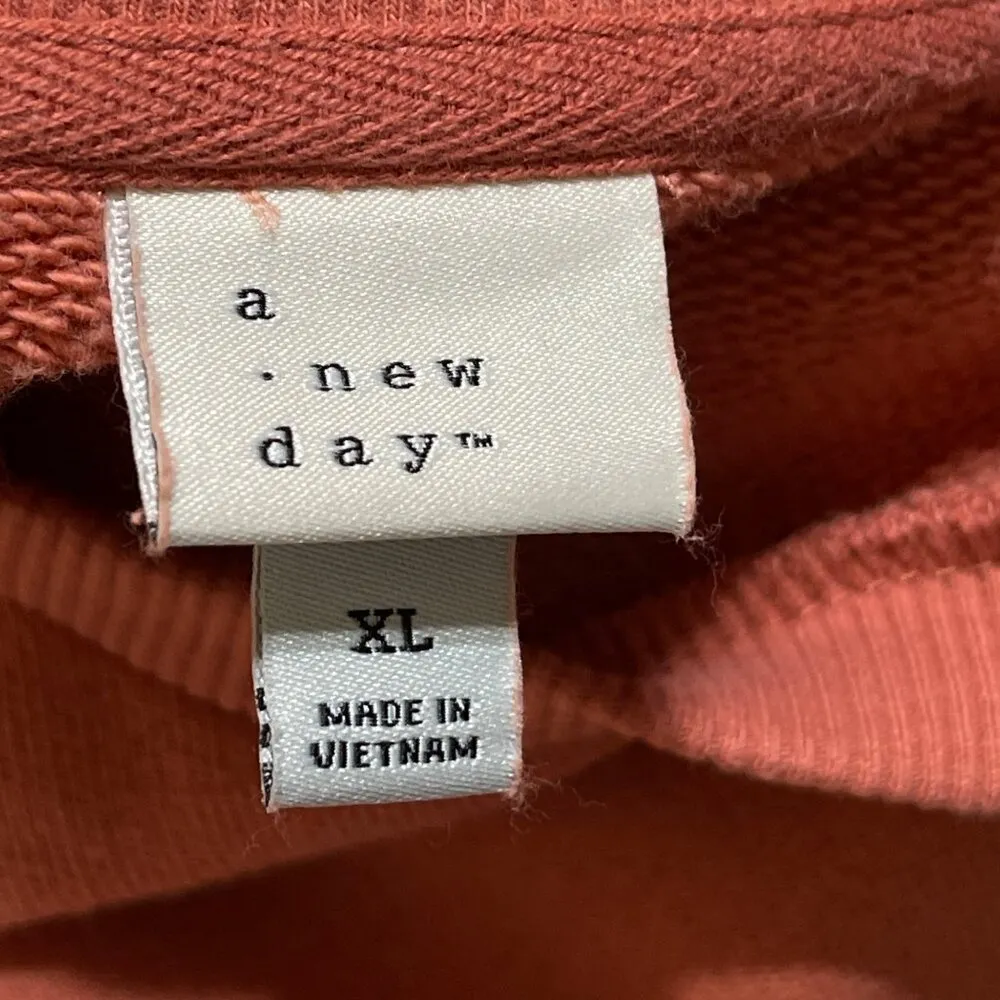 A New Day Sweatshirt Puff Sleeve Peach Size XL Extra Large (READ) - Image 4