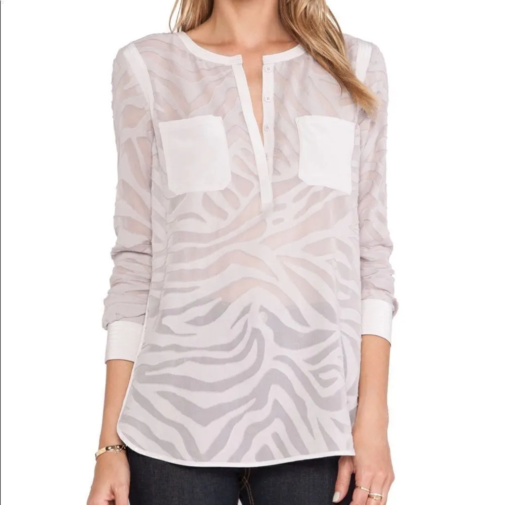 Rebecca Taylor Liger Double Black Top in Sleek - Image 2