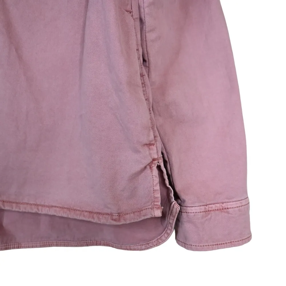 GAP Womens M Dusty Pink Core Shirt Jacket Shacket - Image 5