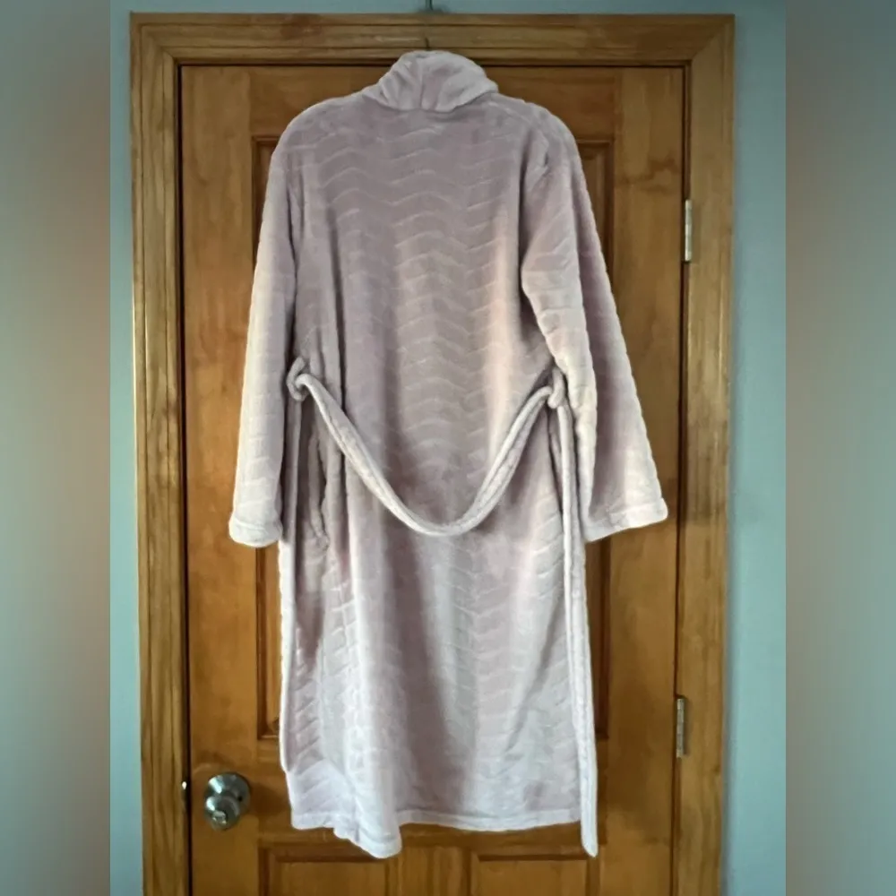 Pink Women’s Long Fluffy Belted Robe Size undefined - Image 2