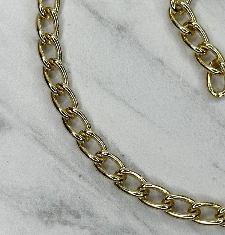 Gold Tone Draped Multi Strand Chain Belt Y2K Festival One Size (OS) ✨ - Image 10