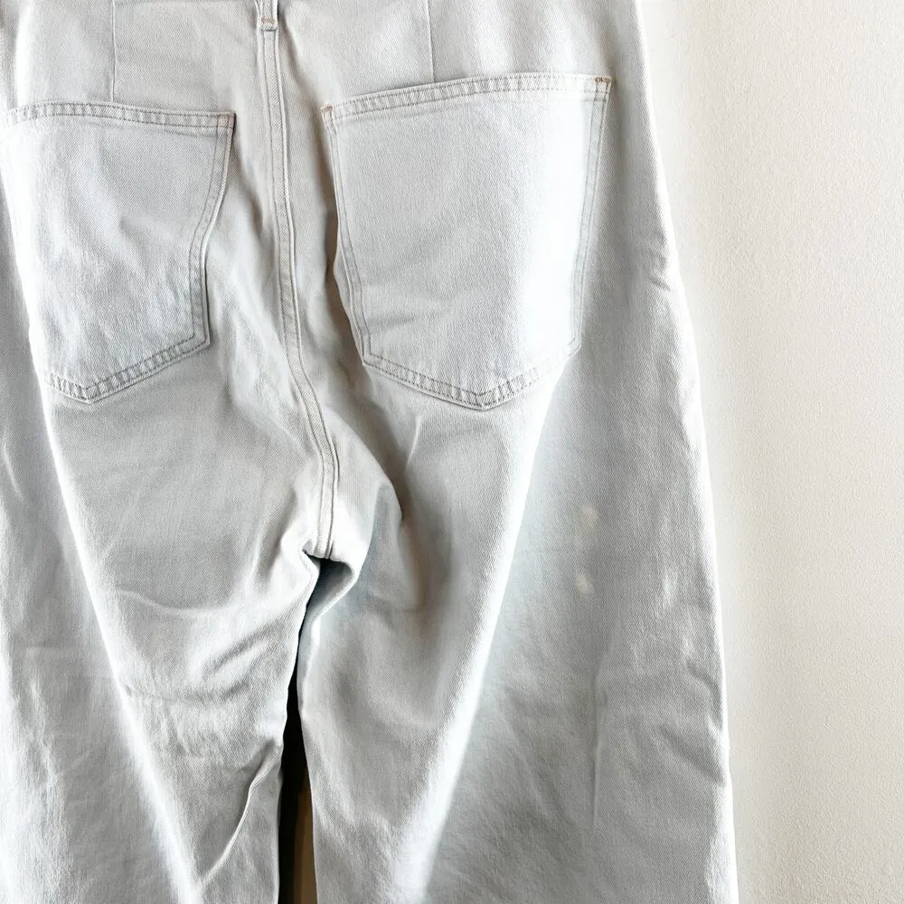 Veronica Beard Grant Braided Waist Extra High Rise Wide Leg Jeans Aspen Blue 10 - Image 11