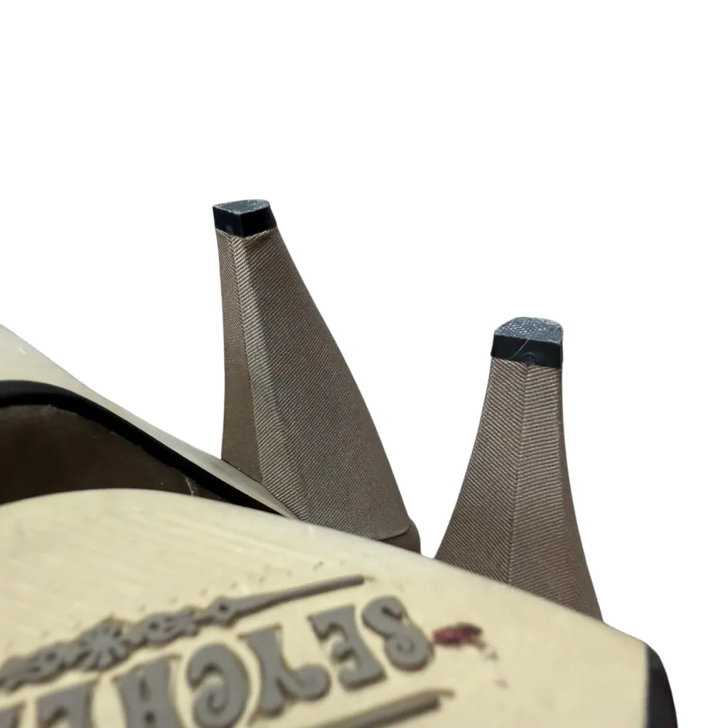 Seychelles Women’s Size 7 Open Toe Satin Rosette Heels Metallic Preppy Coquette - Image 12