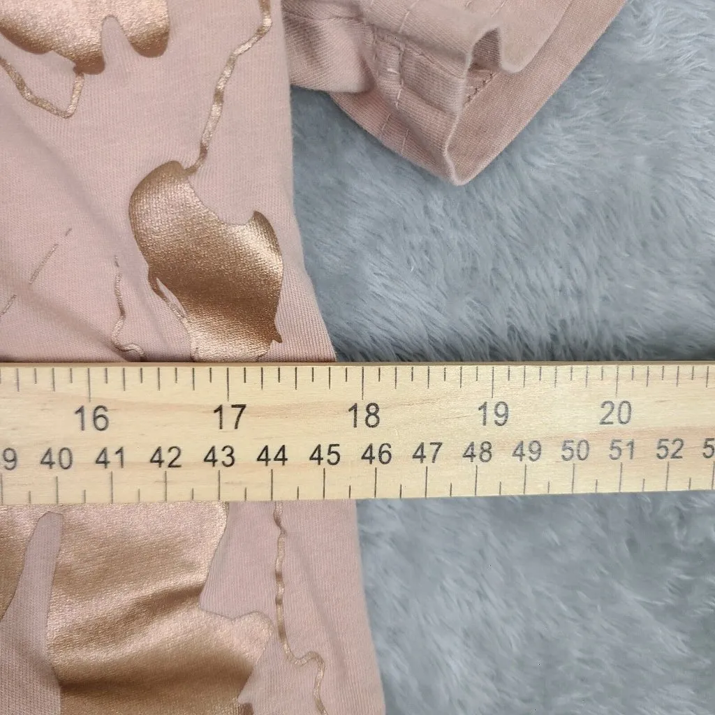 Adidas Shirt Women's Sage &‎ Rose Gold Shirt Sleeve Active Shirt Size Small - Image 2