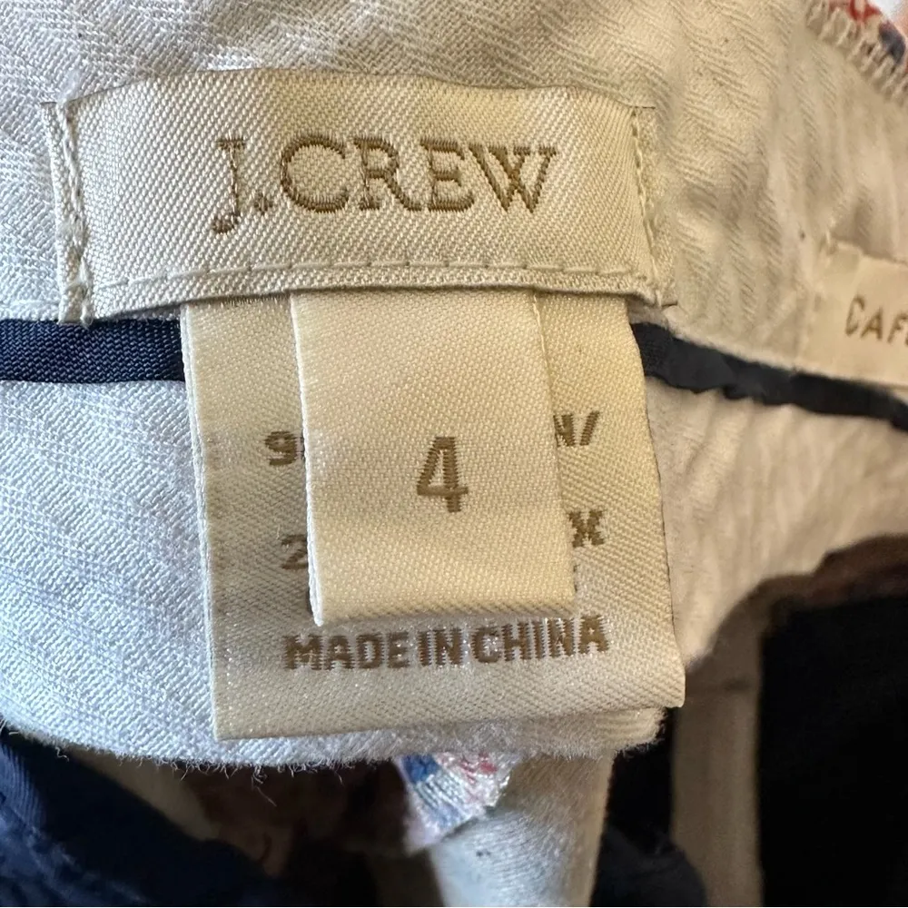 Jcrew Caffé Capri, red floral pants - Image 10