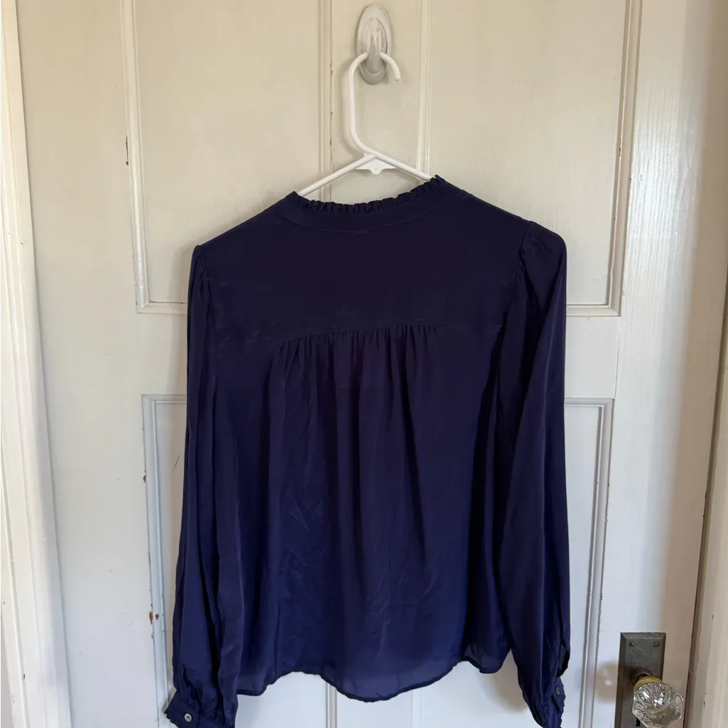 NWT Buru navy 9 to 5 blouse size xs Blue - Image 6