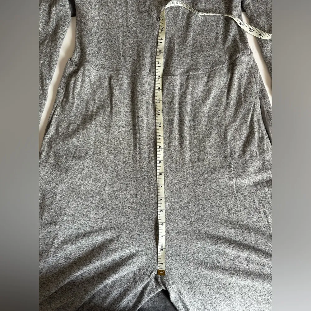ANTHROPOLOGIE Marisa Hacci Wide Leg Sleep Jumpsuit sz Small Marled Heather gray - Image 10