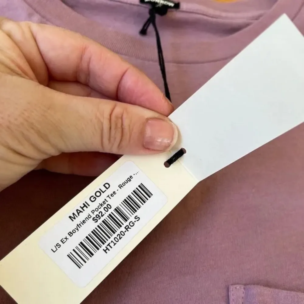 Monrow Boyfriend Pocket Crew Comfy Tee Shirt Top Long Sleeve Pink, Size S Pink - Image 6