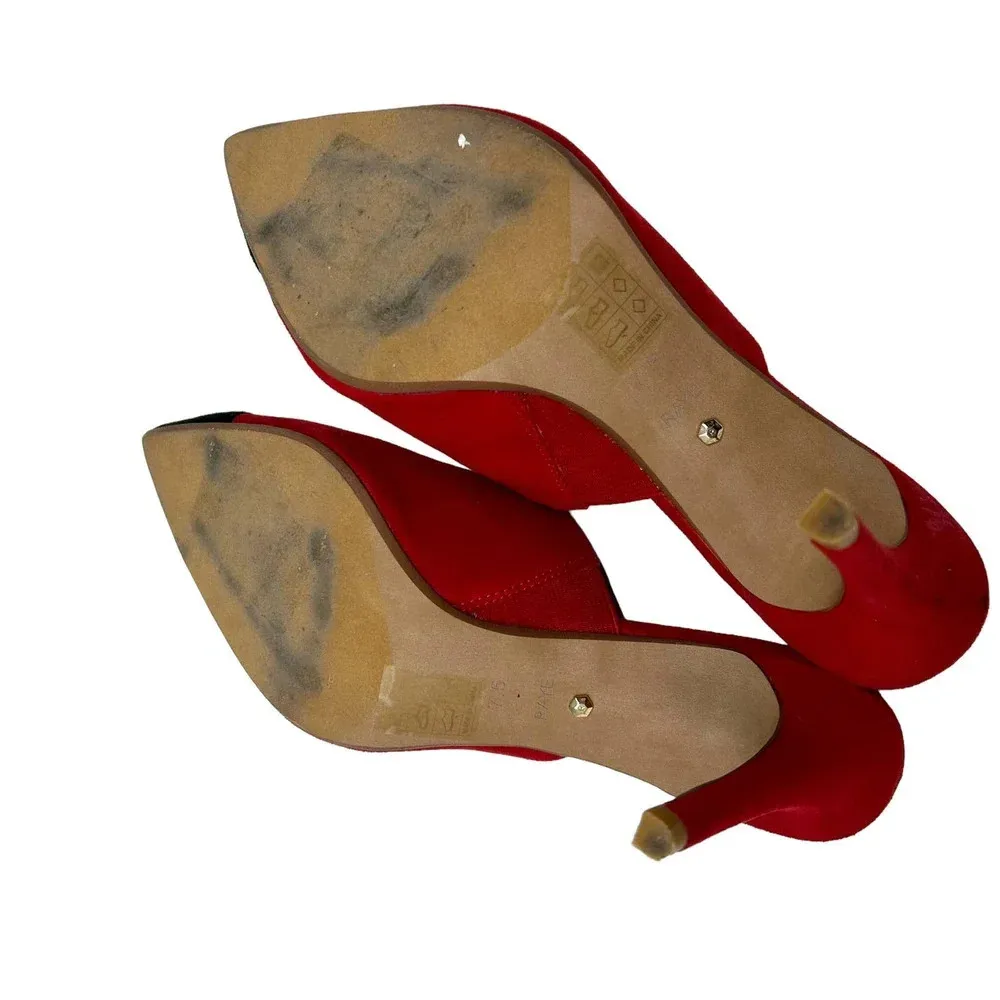 RAYE Phoebe‎ Mule in Red Colorblock Heels Size 7.5 - Image 7