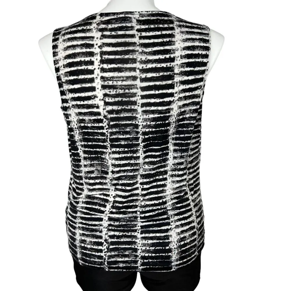 Worthington Womens Blouse Top Stretchy Sleeveless Drape Neck Pullover Large - Image 6