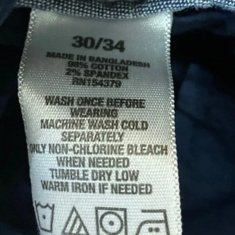 Aeropostale Men's Blue High Rise Skinny Chino Khaki Trousers Pants Size 30/34 - Image 5