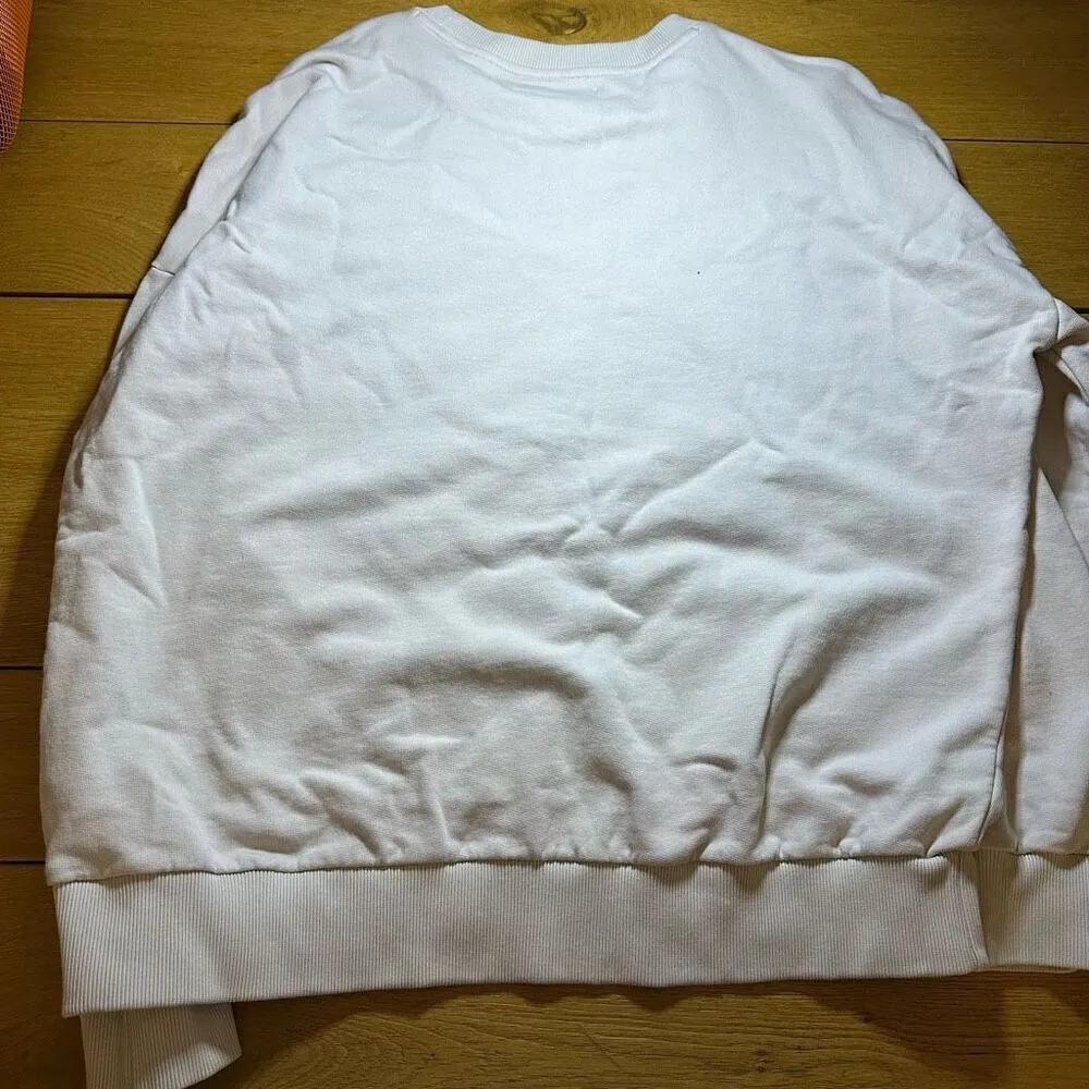 Allsaints textured animal print pullover sweatshirt large - Image 7