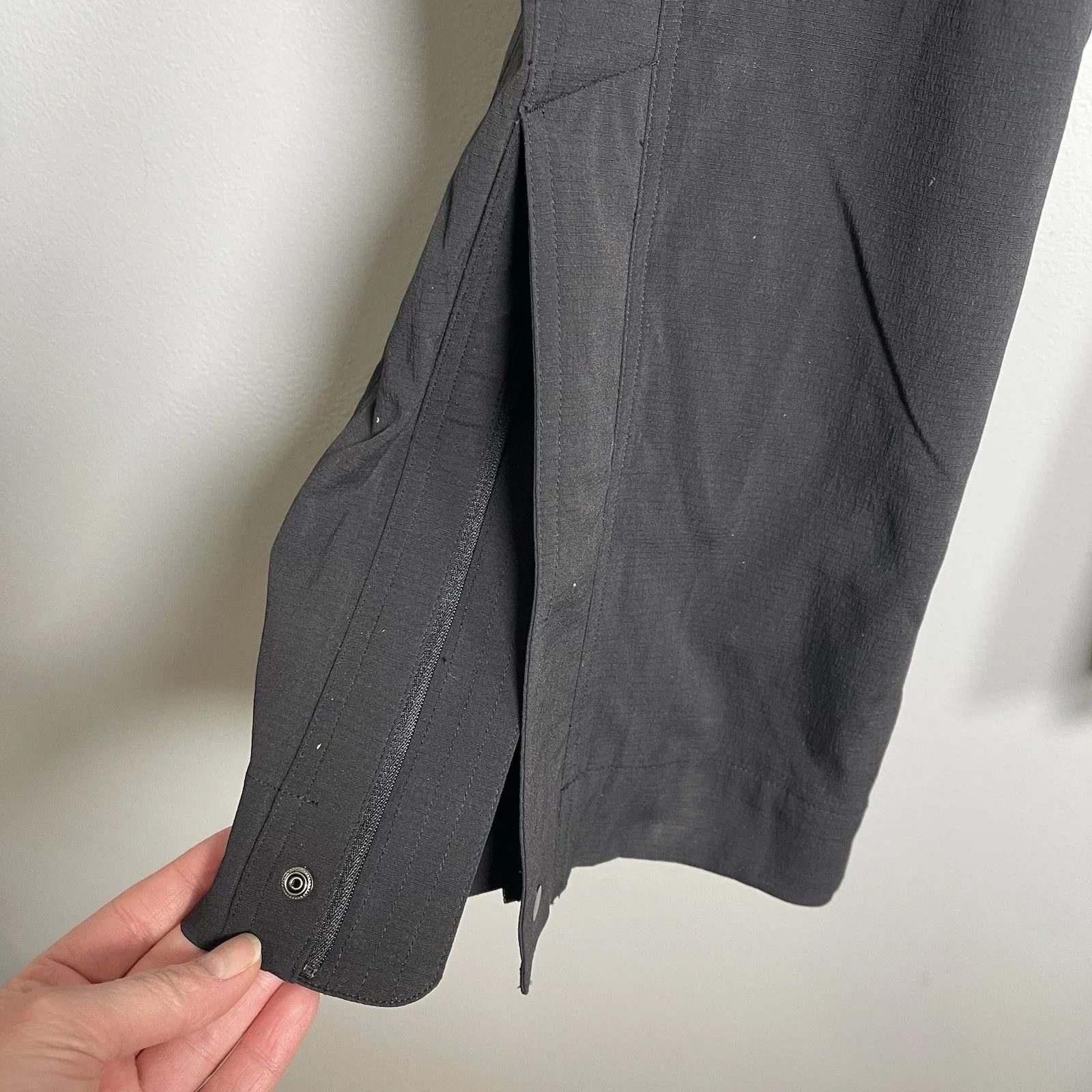 ATHLETA Trekkie High Rise Parachute Pant Size 14 P Black Athleisure Sporty - Image 10