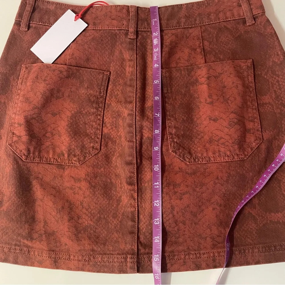 BDG Rust Snake Print Denim Mini Skirt - Image 7