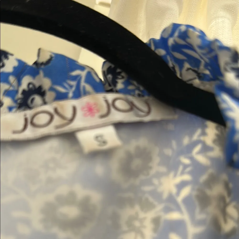 Joy Joy Blue and White Flutter Sleeve Sundress - Image 2