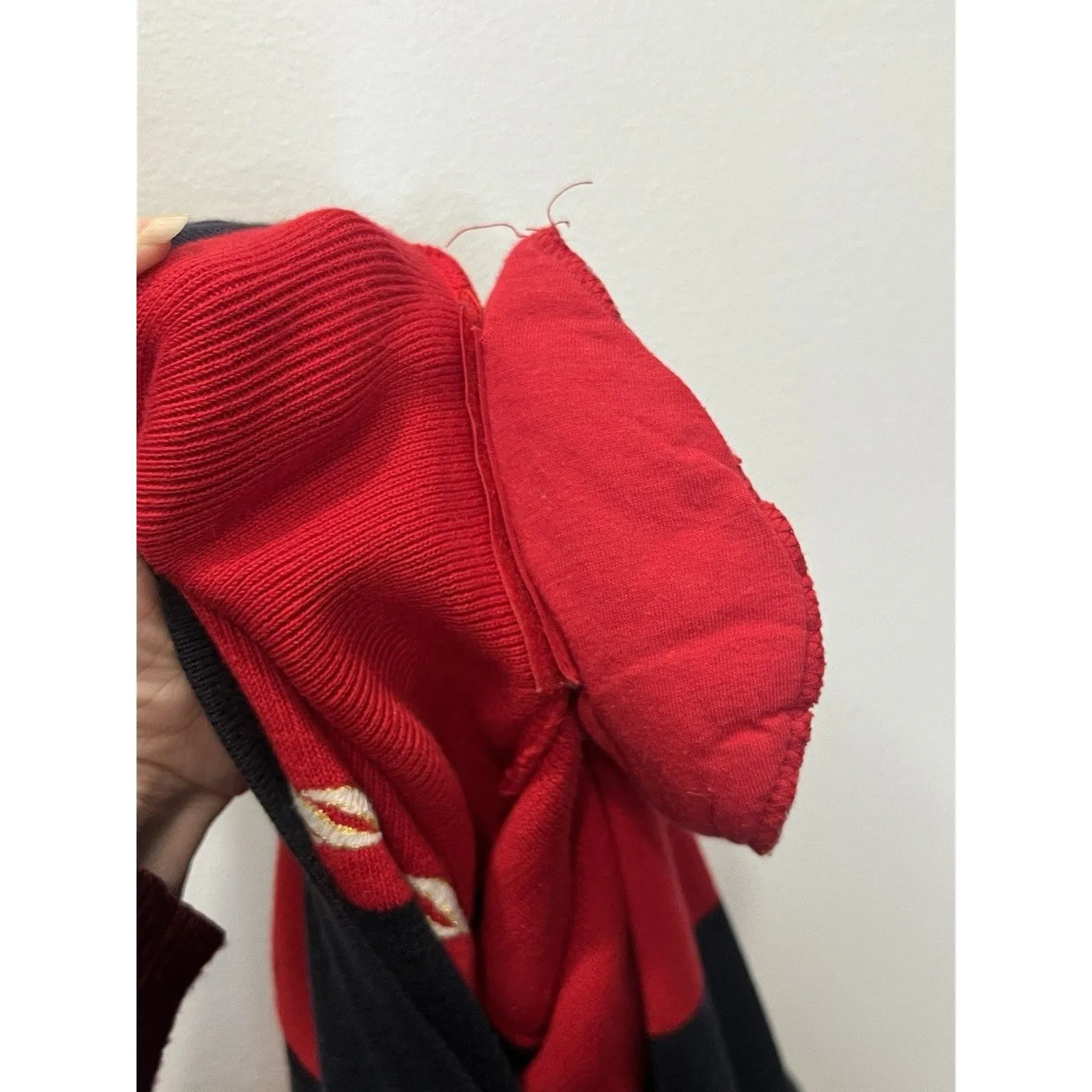 Cappagallo Cardigan Women's Vintage 80s Sz M Nautical Red Blue Gold shoulder Pad Size M - Image 8