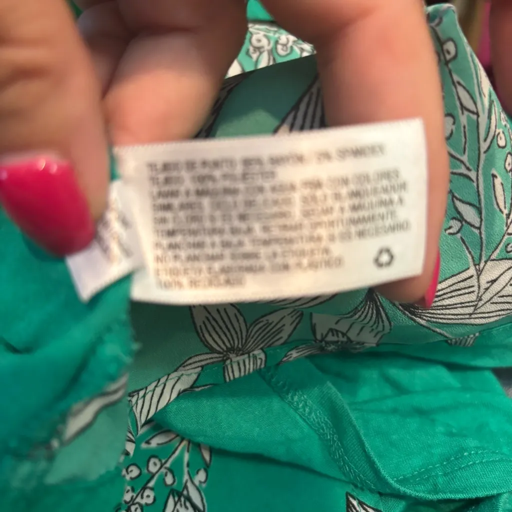 A New Day‎ Target Green Floral Lightweight Sleeveless V-Neck Blouse Size XXL - Image 4