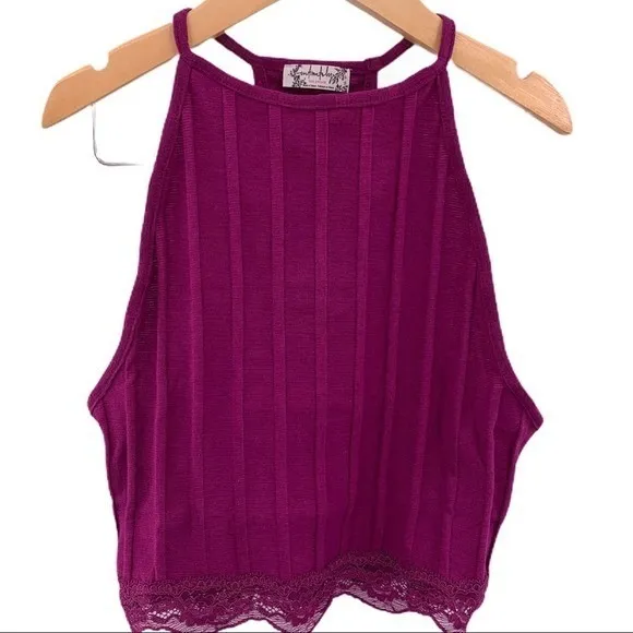 Free People Crop Bralette All Your Love XS Wine Red New - Image 6