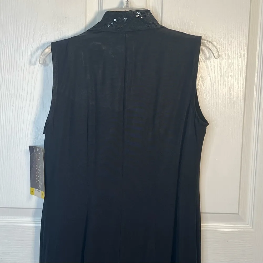 JR Nites Long Tuxedo Vest Black Sequined Collar Sz 5 / 6 NWT - Image 11