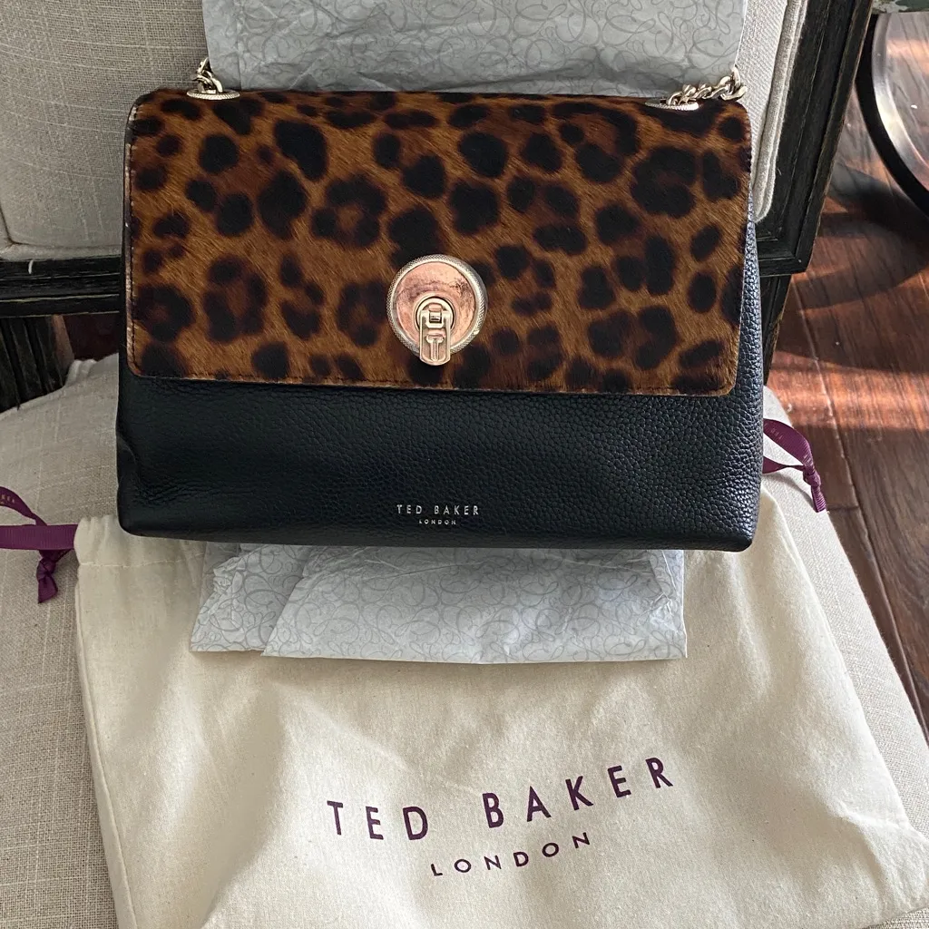 Ted Baker Luccie Leopard Circle Lock Crossbody Bag - Image 2