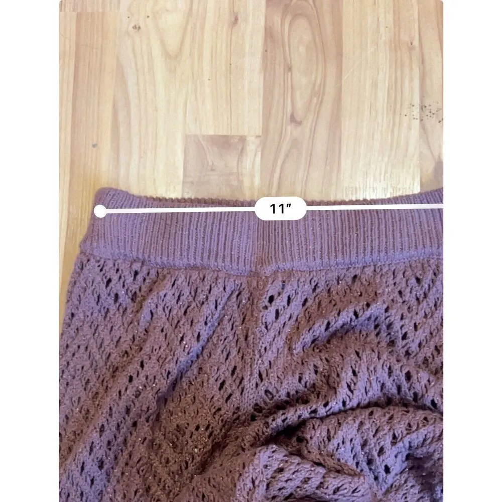 Wild Fable Dark Brown Leg Open Work Pants - Women's XS New - Image 8