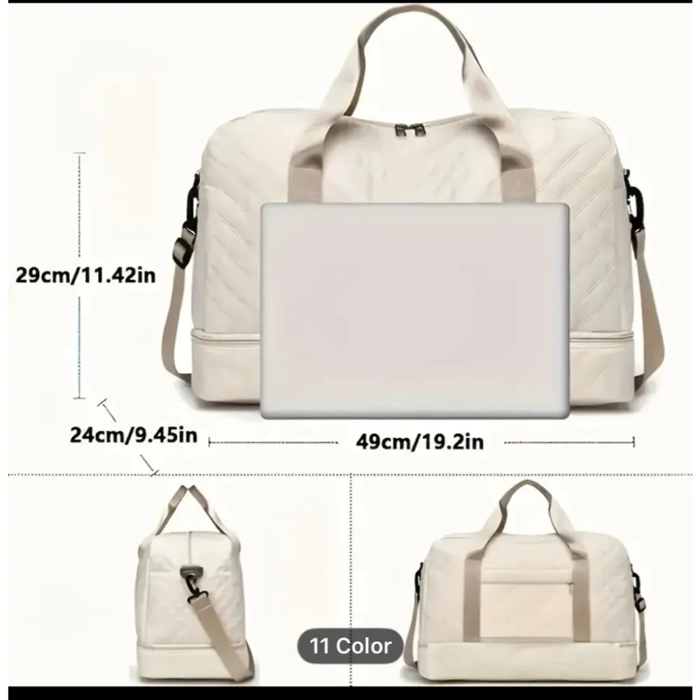 Women's Unbranded Duffle Bag Medium Green Travel - Image 4