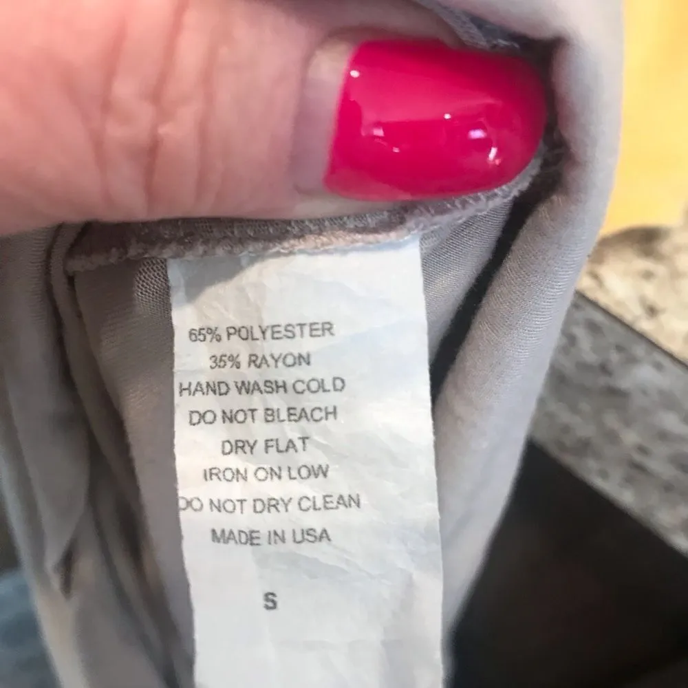 CMA Beige Blouse Silver Trim Small Tan - Image 8