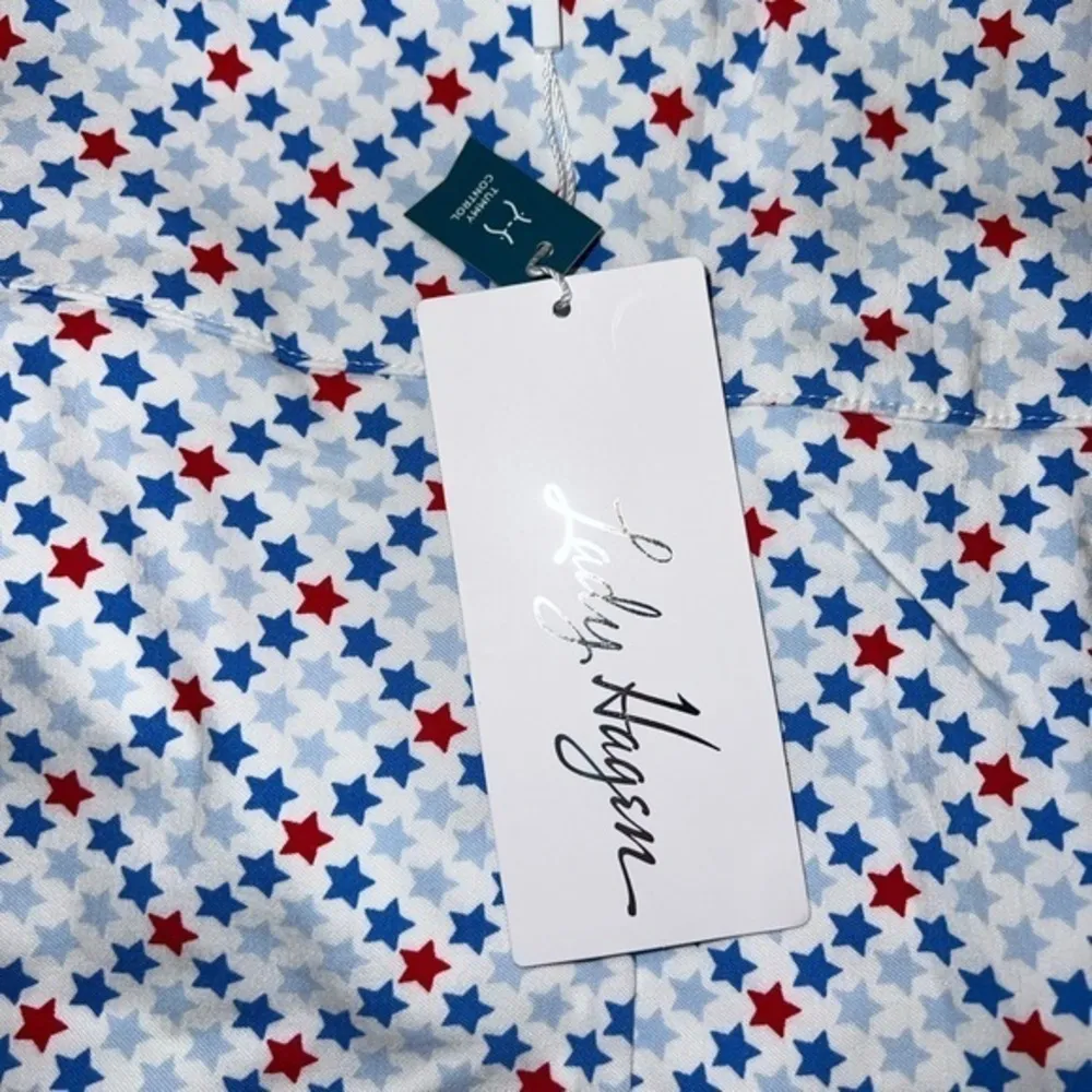 NWT LADY HAGEN |‎ Women's 17" Tummy Control
Golf Skort in Red White Blue Stars
M - Image 2