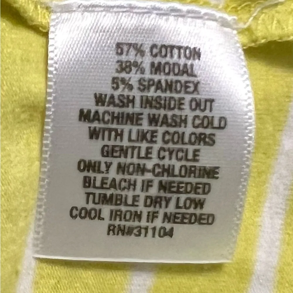 Crown & Ivy XXL Lime Green/White Stripes Shirt w/ Bat Wing Design - Image 4