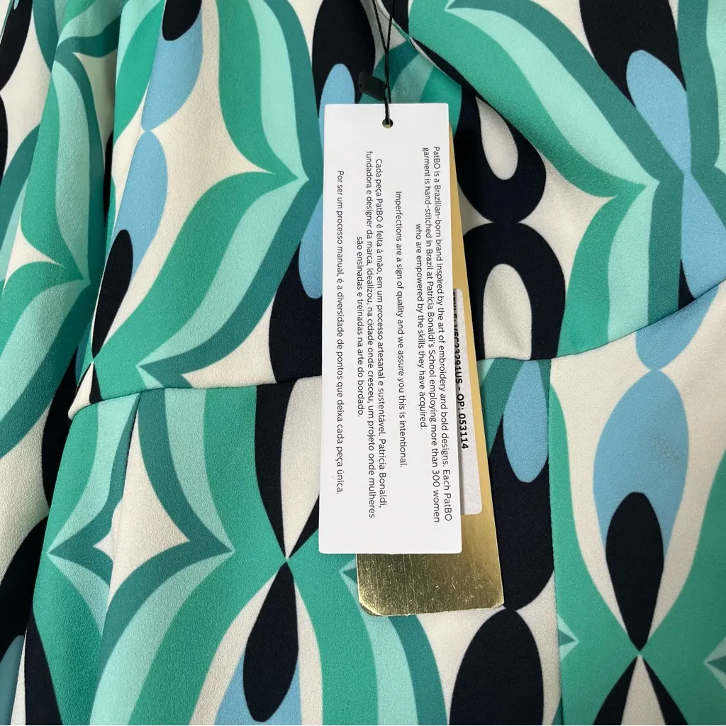 NWT Patbo‎ Twist One Shoulder Mini Dress in Piscene Blue Size 2 - Image 4