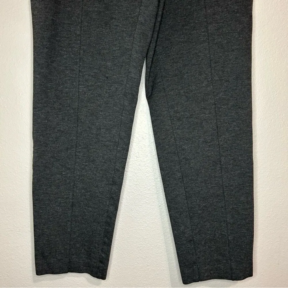 J. Jill Ponte Slim Leg gray trousers dress pants women's size medium - Image 3