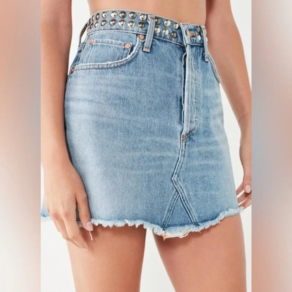 Agolde Denim Mini Skirt Size 27 - Image 3