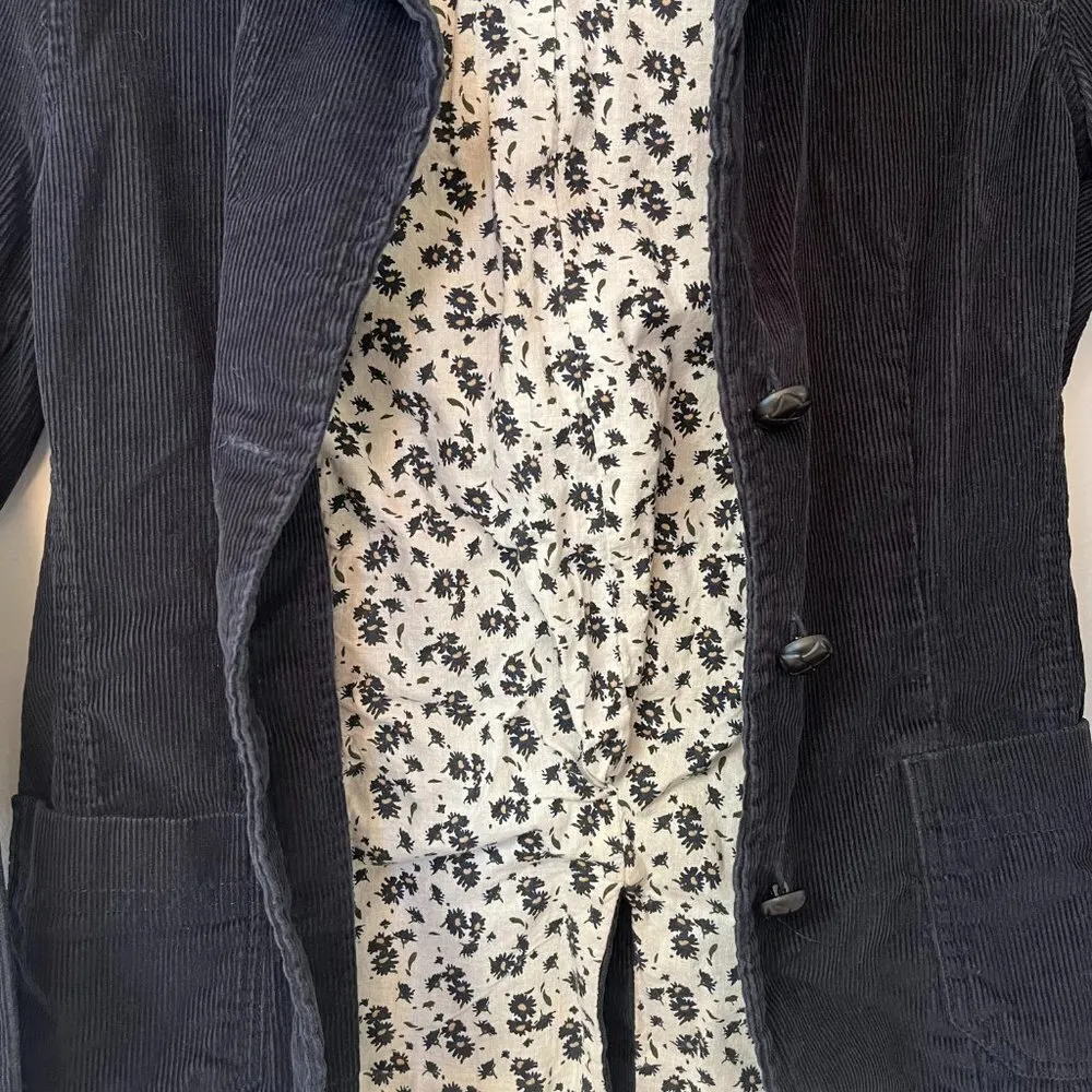 Steve & Barry's  Navy Corduroy Jacket w/ Button Closure - Size Medium - Image 3