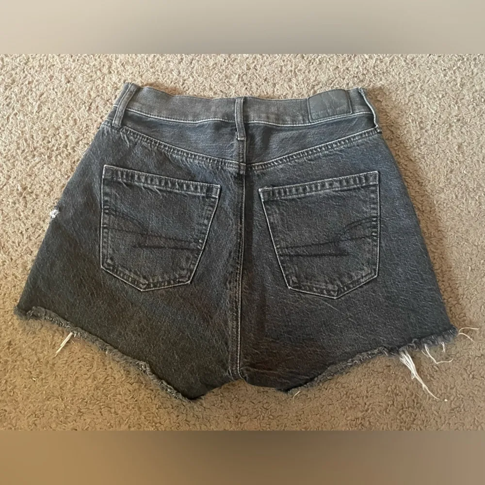 American Eagle Outfitters Dark Gray Denim Jean Shorts Size 00 - Image 7