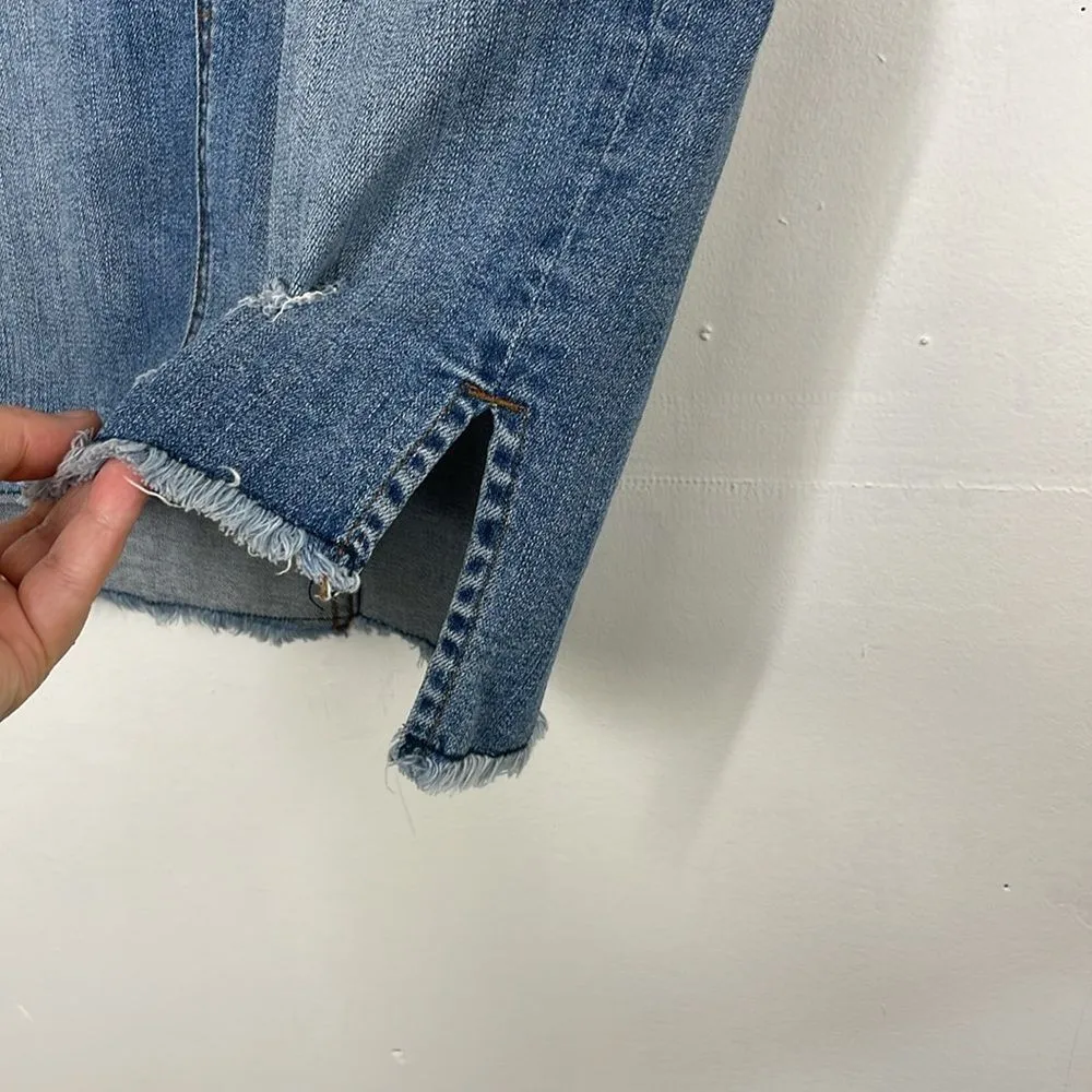 Kut from the Kloth Connie Skirt Blue Knee-length Jean Skirt size 2 - Image 5