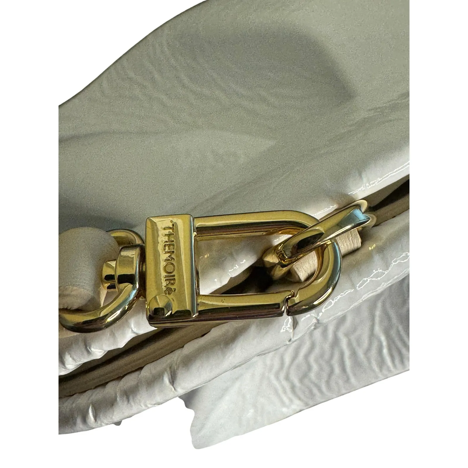 Themoire NWT Tia Pineapple Clutch Bag in Shell White - Image 8