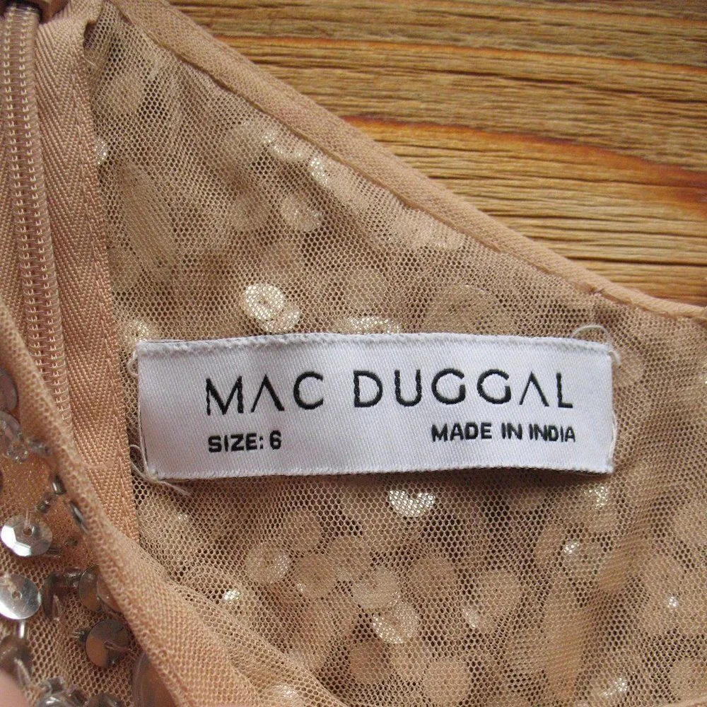 Mac Duggal 93552 Women ONE SHOULDER SHEER HAND BEADED MINI DRESS - Image 13